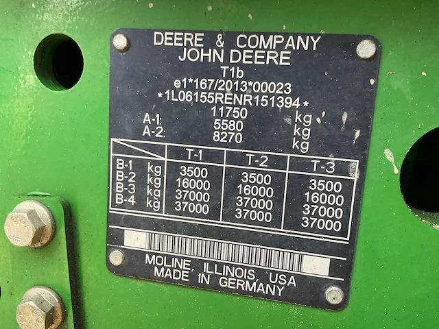 2022 john deere 6155r vierwielaangedreven landbouwtractor - afbeelding 19 van  41