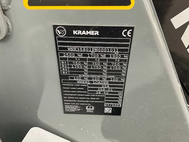 2022 kramer kl14.5 wiellader, 4wd - afbeelding 17 van  24