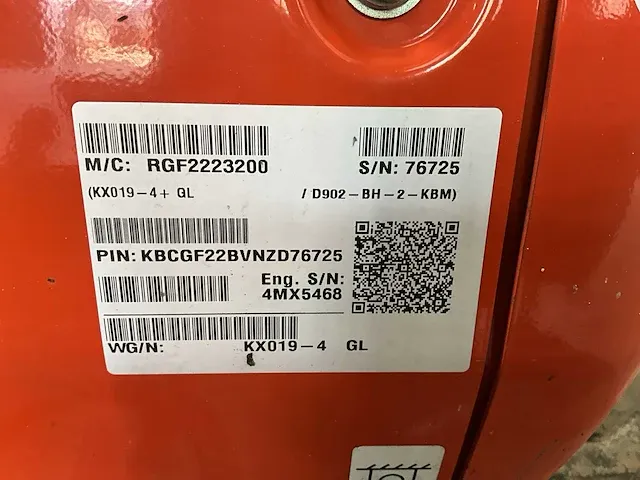 2022 kubota - kx019-4 - minigraafmachine - afbeelding 37 van  44