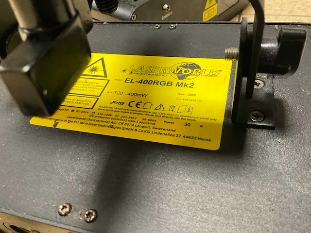 2022 laserworld el-400rgb mk2 lasers (2x) - afbeelding 7 van  7