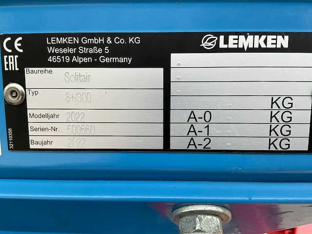 2022 lemken solitair 8+/300 zaaimachine - afbeelding 17 van  25