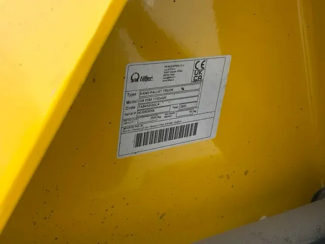 2022 liftec gs25s4 hand hydraulische palletwagen - afbeelding 6 van  6