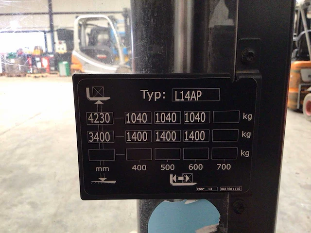2022 linde l14ap stapelaar - afbeelding 11 van  11