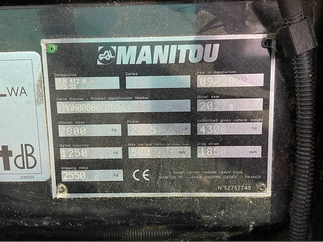 2022 manitou ulm 412 verreiker - afbeelding 25 van  31