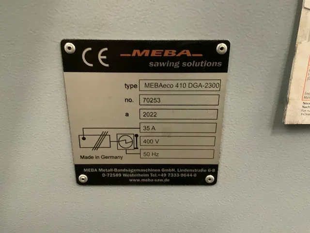 2022 meba eco 410 dga-2300 cnc automatische bandzaagmachine - afbeelding 19 van  24