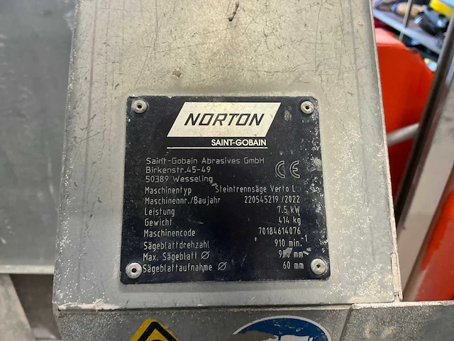 2022 norton clipper steintrennsage verto l steenzaagmachine - afbeelding 5 van  8