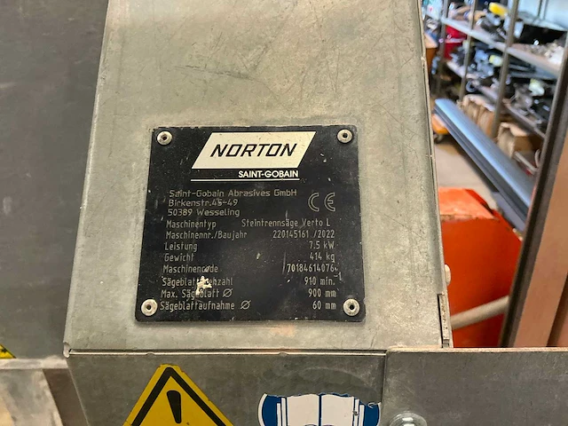 2022 norton clipper steintrennsage verto l steenzaagmachine - afbeelding 12 van  12