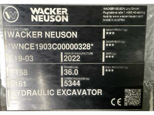 2022 ongebruikt wacker neuson et58 midigraafmachine - afbeelding 20 van  27