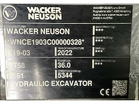 2022 ongebruikt wacker neuson et58 midigraafmachine - afbeelding 20 van  27