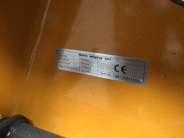2022 paprika hand hydraulische palletwagen - afbeelding 6 van  6