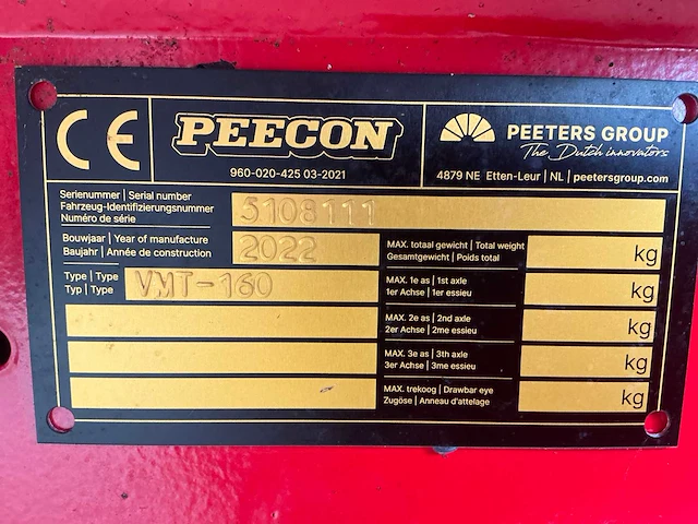 2022 peecon biga topliner 16m3 vmt-160 voermengwagen - afbeelding 22 van  29
