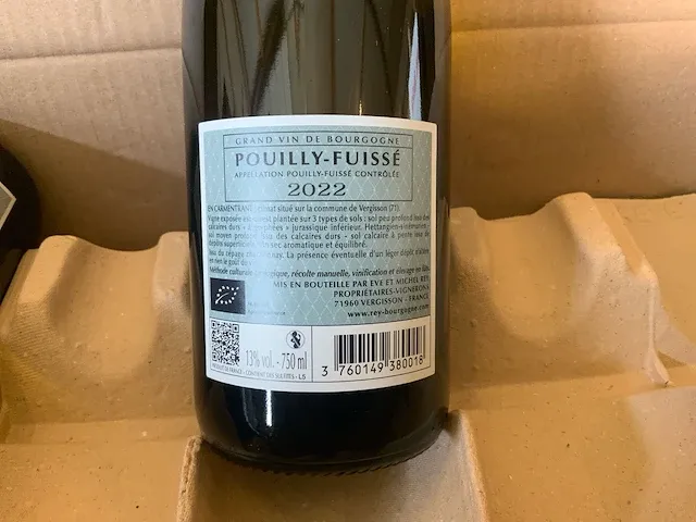 2022 pouilly-fuisse bourgogne encarmentrant witte wijn (9x) - afbeelding 3 van  4
