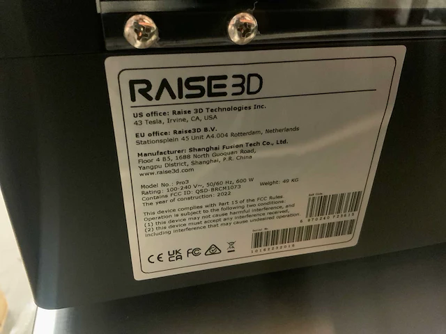 2022 raise3d pro3 3d printer - afbeelding 9 van  9