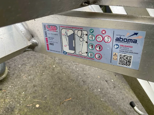 2022 rss s217-s219 aluminium dakrandbeveiligingsset (4x) - afbeelding 5 van  7