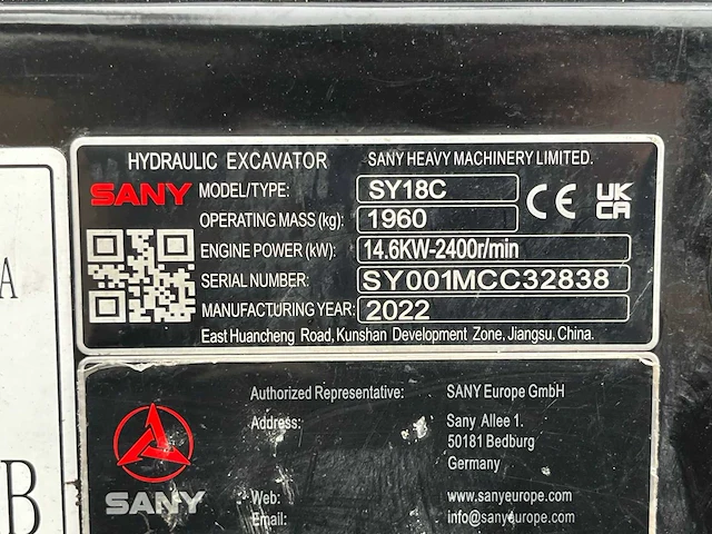2022 sany sy18c midigraafmachine - afbeelding 4 van  28