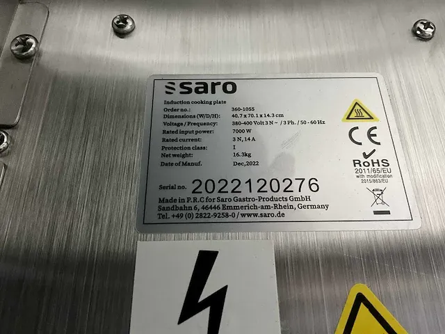 2022 saro anita inductie kookplaat - afbeelding 4 van  4
