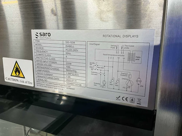 2022 saro isabell gebaksvitrine - afbeelding 9 van  9