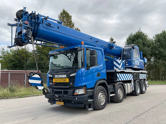 2022 scania p450 xt - sany spc500e mobiele telescoopkraan - afbeelding 1 van  97