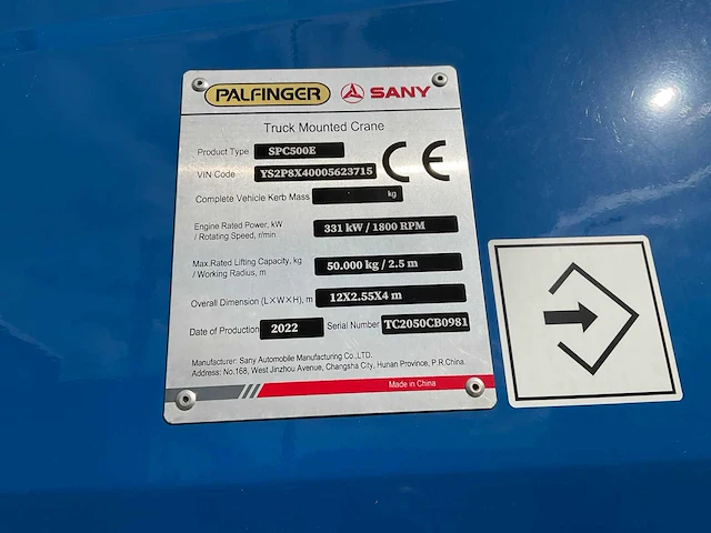 2022 scania p450 xt - sany spc500e mobiele telescoopkraan - afbeelding 79 van  97
