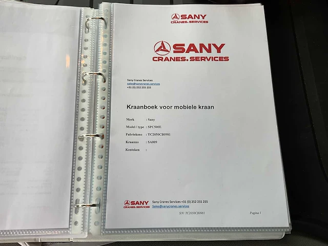 2022 scania p450 xt - sany spc500e mobiele telescoopkraan - afbeelding 95 van  97