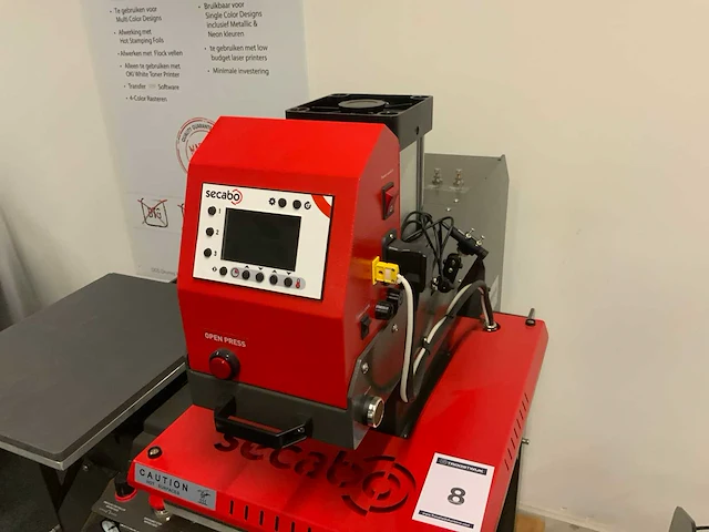 2022 secabo premium tpd7 pneumatische twin transferwarmtepers - afbeelding 4 van  6