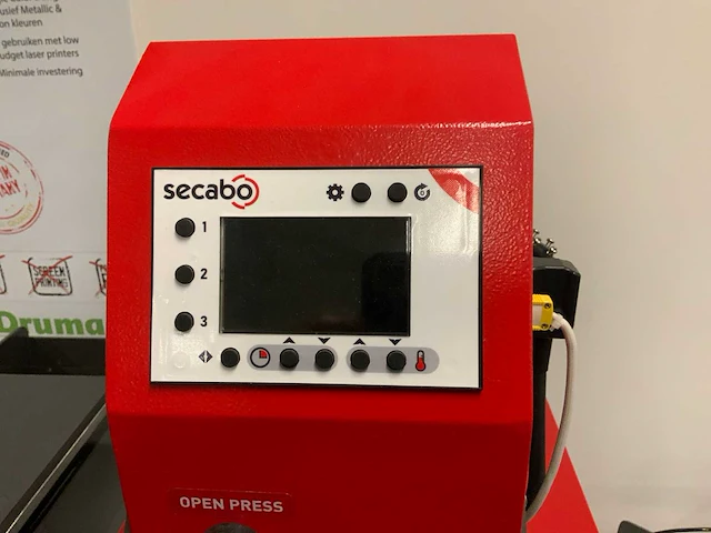 2022 secabo premium tpd7 pneumatische twin transferwarmtepers - afbeelding 5 van  6
