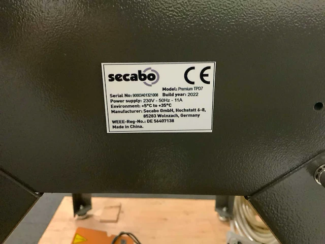 2022 secabo premium tpd7 pneumatische twin transferwarmtepers - afbeelding 6 van  6