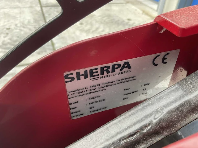 2022 sherpa sh100 agri mini-loader - afbeelding 9 van  17