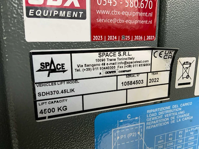 2022 space sdh370.45lik hefbrug - afbeelding 13 van  14