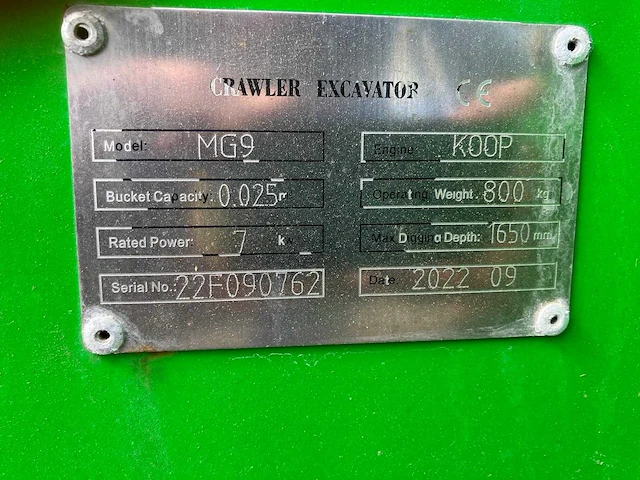 2022 stevaco mg 9 minigraafmachine - afbeelding 9 van  17