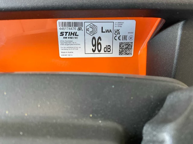 2022 stihl rm 448 vc grasmaaier - afbeelding 4 van  7