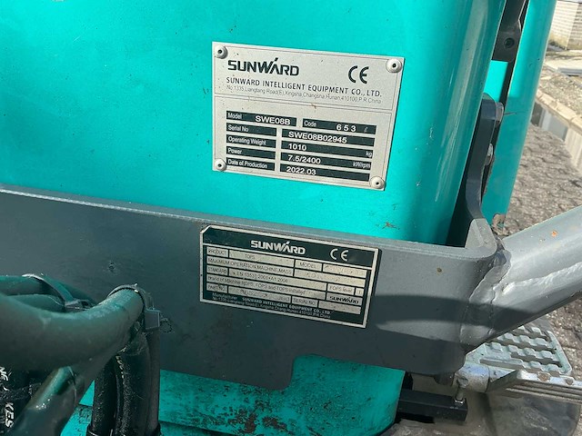 2022 sunward swe08b minigraafmachine - afbeelding 31 van  37