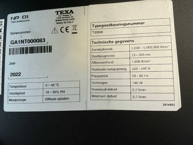 2022 texa np01 deeltjesmeter - afbeelding 4 van  6