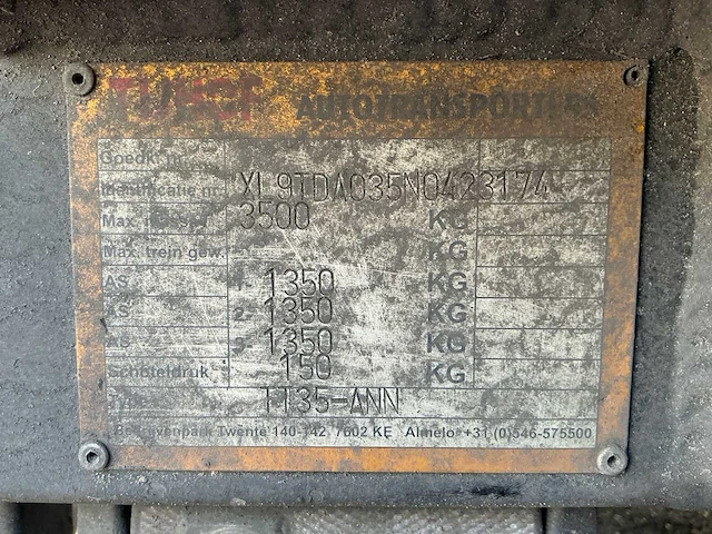 2022 tijhof tt35-ann aanhangwagen - afbeelding 6 van  14
