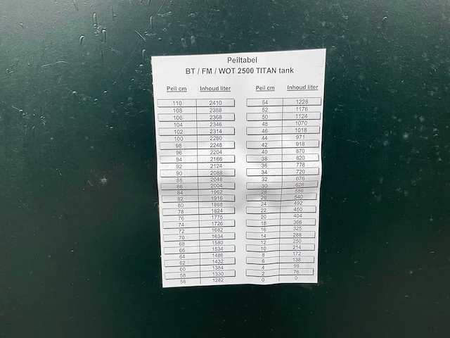 2022 titan 2500 l horizontale brandstof opslagtank - afbeelding 7 van  8