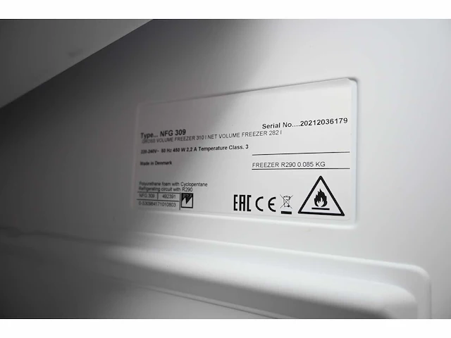 2022 vestfrost nfg 309 glasdeurvriezer - afbeelding 4 van  5