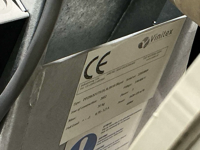 2022 vinitex pp315 filterafzuiginstallatie - afbeelding 11 van  20
