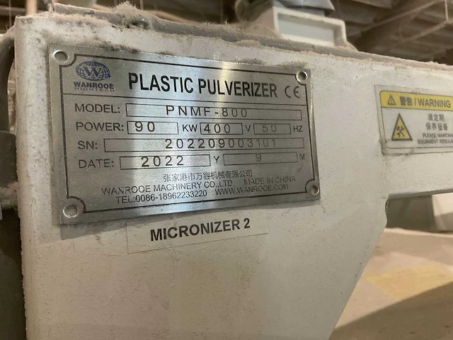 2022 wanrooe pnmf -800 micromizers/ viltafscheider lijn - afbeelding 8 van  57