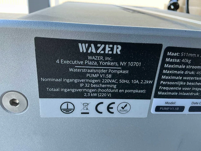 2022 wazer v1.5b desktop waterstraalsnijmachine - afbeelding 5 van  14