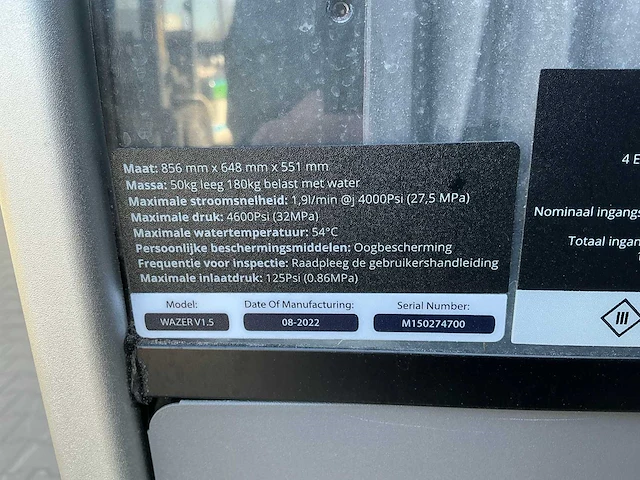 2022 wazer v1.5b desktop waterstraalsnijmachine - afbeelding 13 van  14