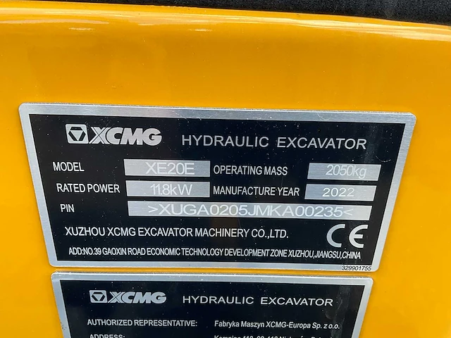 2022 xcmg xe20e minigraafmachine - afbeelding 25 van  31