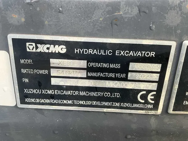 2022 xcmg xe80e midigraafmachine - afbeelding 33 van  39
