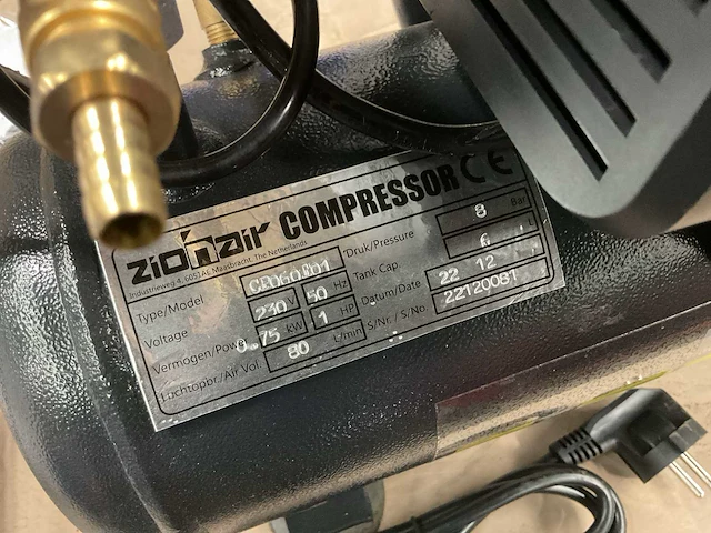2022 zionair cp060t01 luchtcompressor - afbeelding 5 van  5