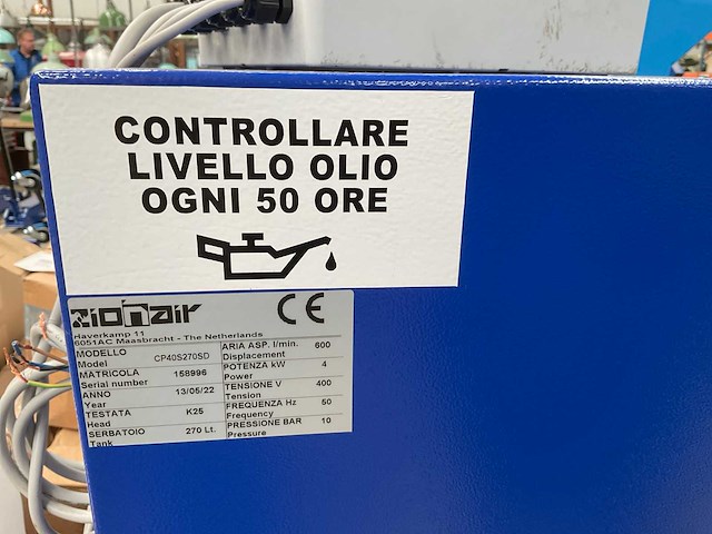 2022 zionair cp40s270sd luchtcompressor - afbeelding 9 van  9