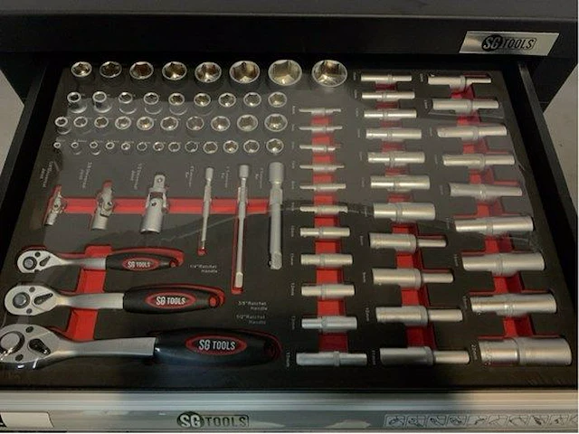 2023 - sg tools - 257 stuks - gereedschapswagen - afbeelding 10 van  14