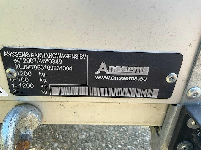 2023 anssems amt1 aanhangwagen - afbeelding 11 van  20