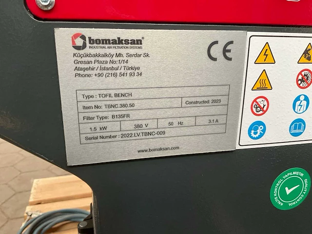 2023 bomaksan tofil bench lastafel - afbeelding 4 van  12