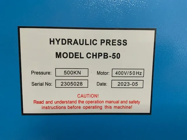 2023 chpb-50 hydraulische pers - afbeelding 10 van  11