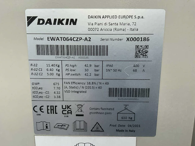 2023 daikin ewat064czp-a2 luchtbehandelingsinstallatie - afbeelding 9 van  17