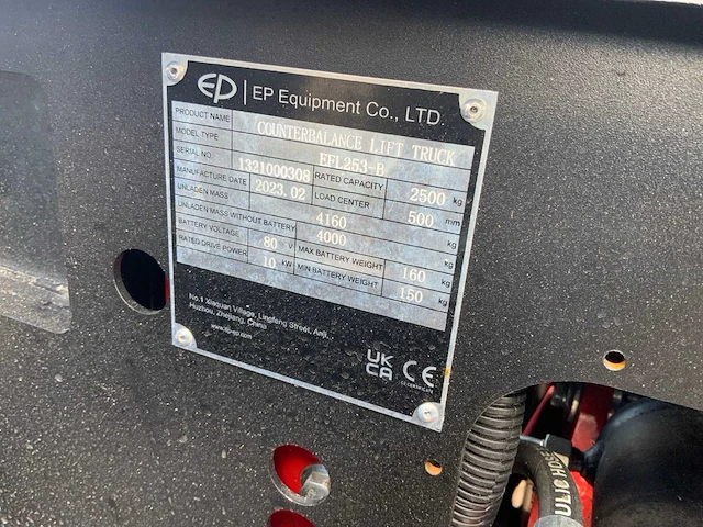 2023 ep equipment couterbalance efl253-b vorkheftruck - afbeelding 13 van  28
